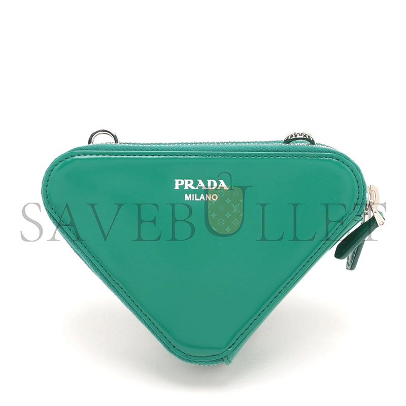 Pra*a satin crystal mini triangle crossbody pouch 1nr015 (15*10cm)